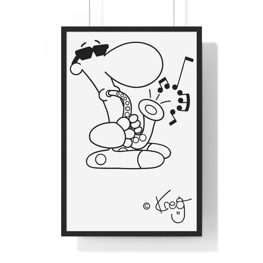 SAX DUDE,Premium Framed Vertical Poster