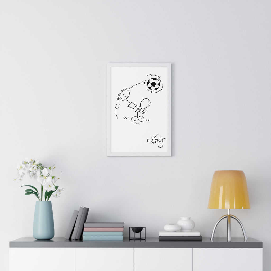 SOCCER DUDE,Vertical Framed Poster