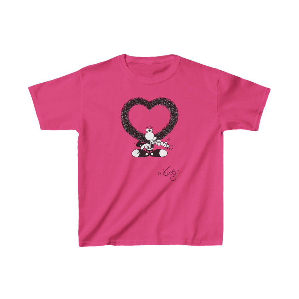 VIOLIN HEART MUSTACHE,Kids Heavy Cotton™ Tee