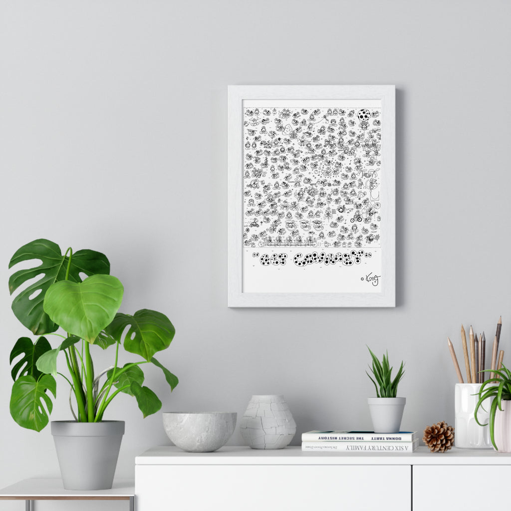 GET COWRAZY,Vertical Framed Poster