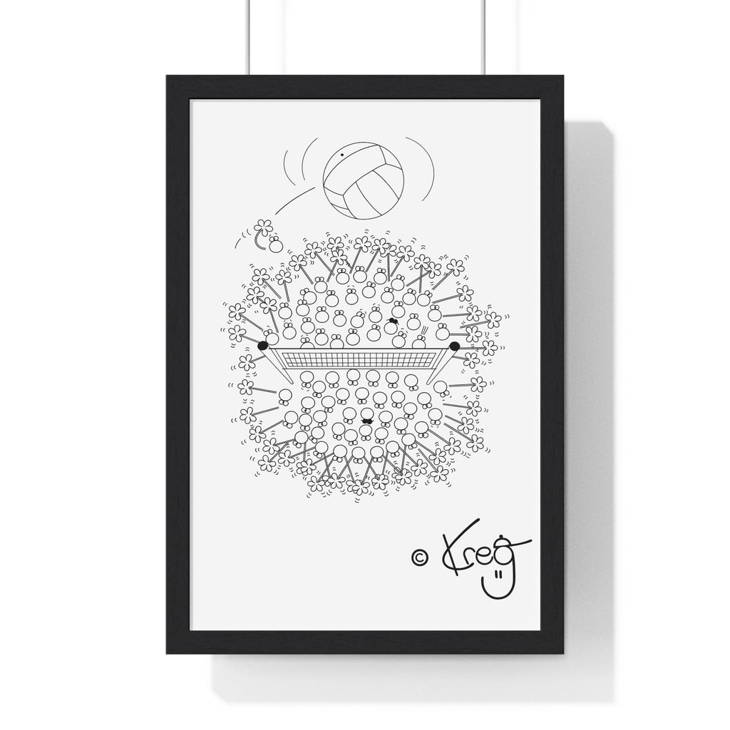 VOLLEYBALL FUN,Premium Framed Vertical Poster