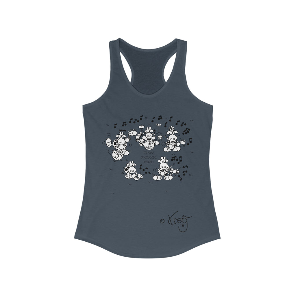 MOO'S BAND,Women's Ideal Racerback Tank