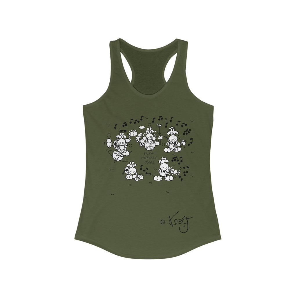 MOO'S BAND,Women's Ideal Racerback Tank