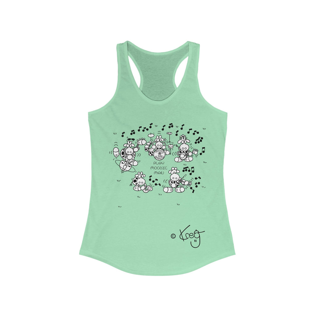 MOO'S BAND,Women's Ideal Racerback Tank