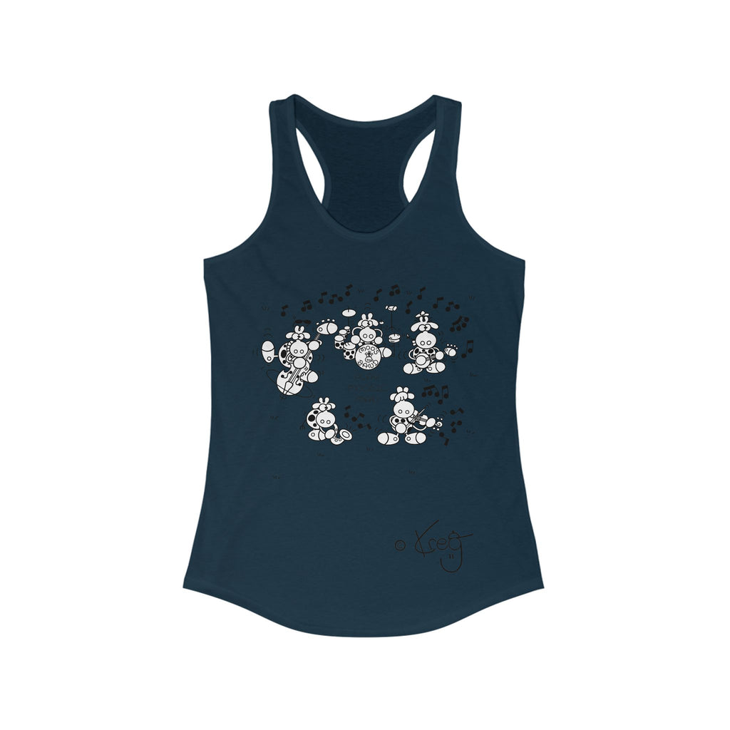 MOO'S BAND,Women's Ideal Racerback Tank