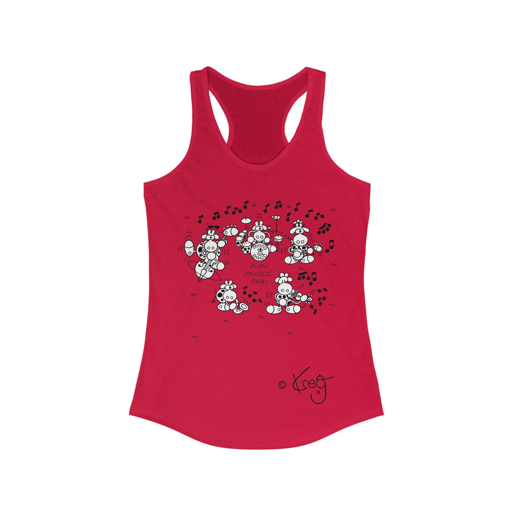 MOO'S BAND,Women's Ideal Racerback Tank