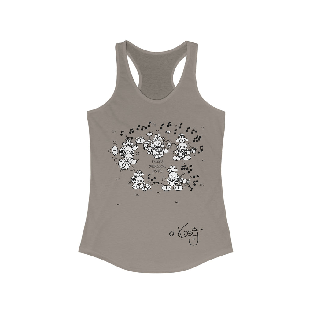 MOO'S BAND,Women's Ideal Racerback Tank