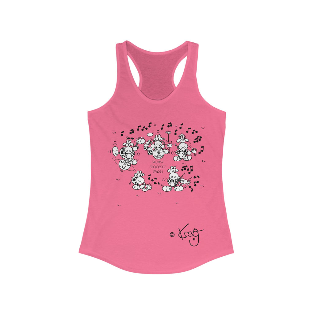 MOO'S BAND,Women's Ideal Racerback Tank