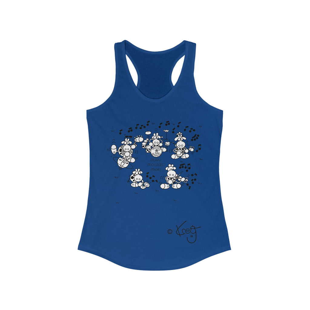 MOO'S BAND,Women's Ideal Racerback Tank