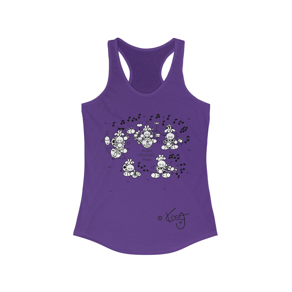 MOO'S BAND,Women's Ideal Racerback Tank