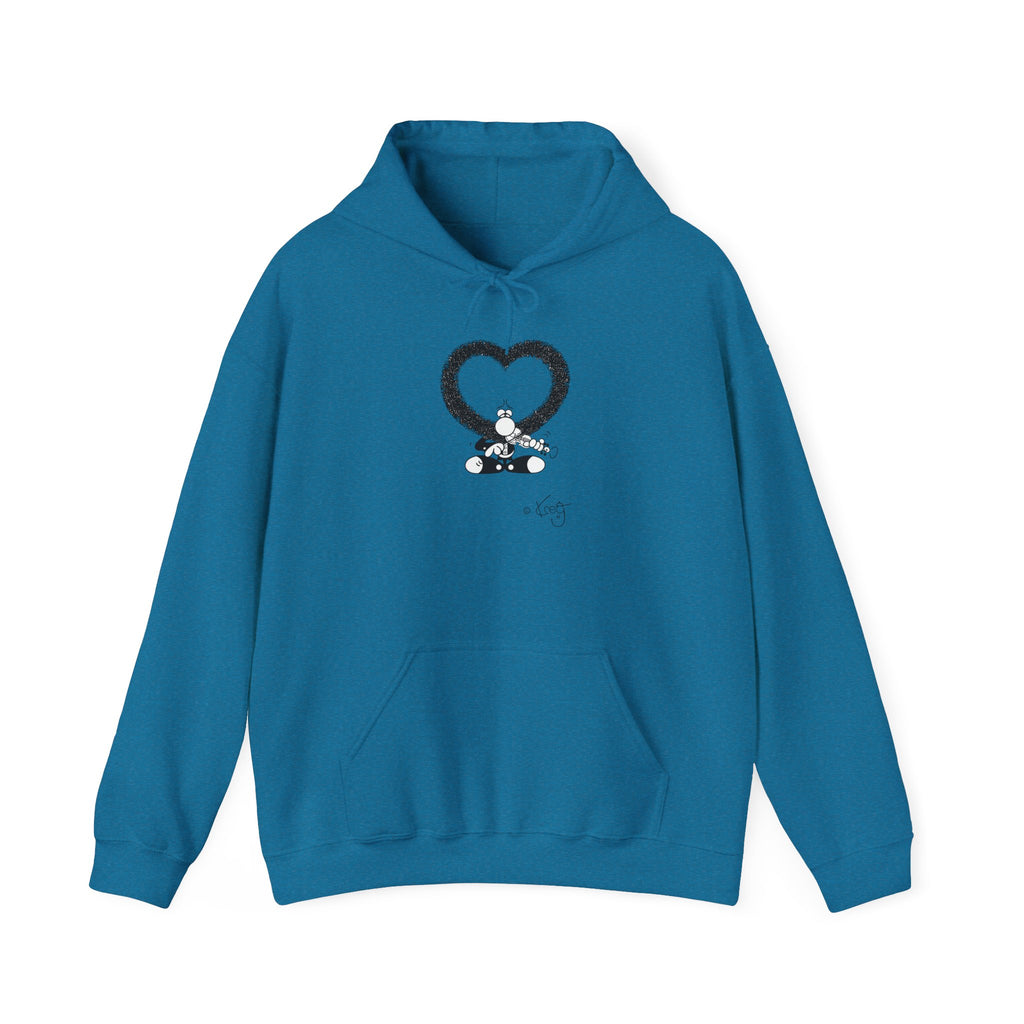 Violin Heart Mustache Unisex Heavy Blend™ Hooded Sweatshirt