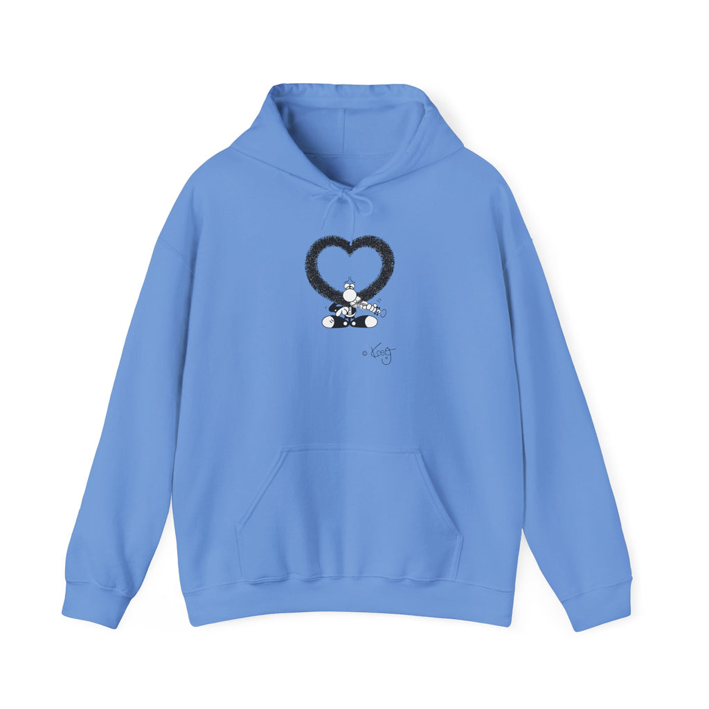 Violin Heart Mustache Unisex Heavy Blend™ Hooded Sweatshirt