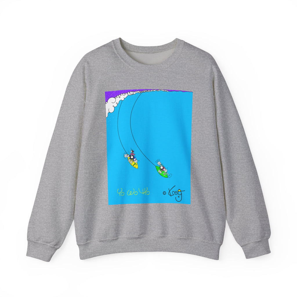 SURFING PIRATES YO WO HO,Unisex Heavy Blend™ Crewneck Sweatshirt