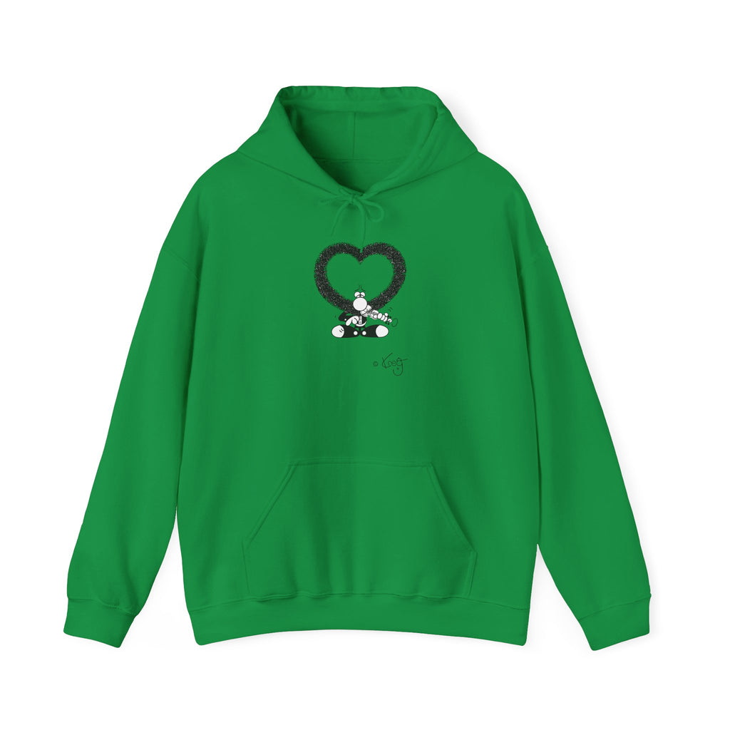 Violin Heart Mustache Unisex Heavy Blend™ Hooded Sweatshirt