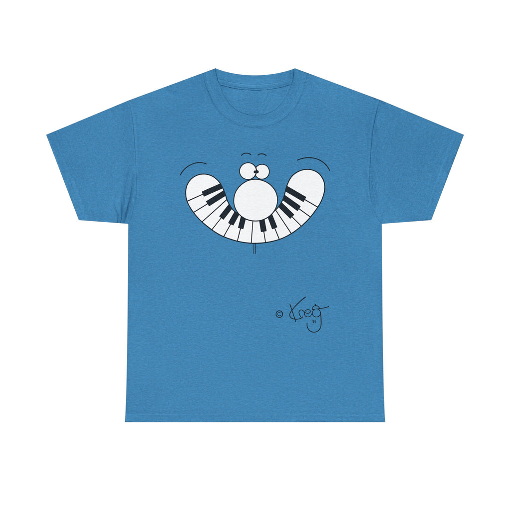 SMILE PIANO,Unisex Heavy Cotton Tee
