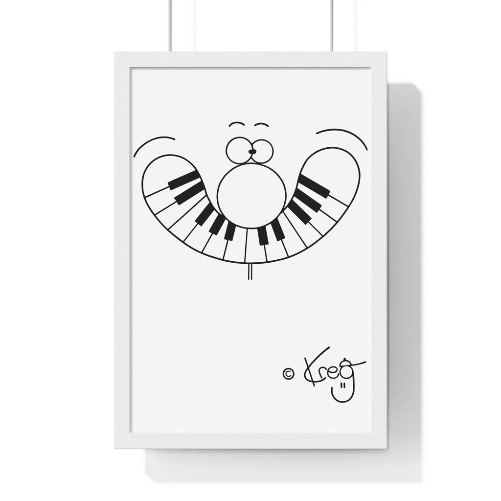 SMILE PIANO,Vertical Framed Poster