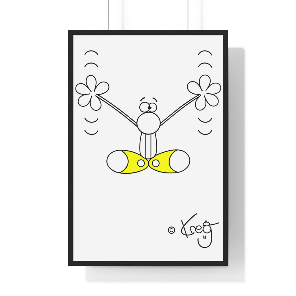 SILLY JOY ACTIVIST,Vertical Framed Poster