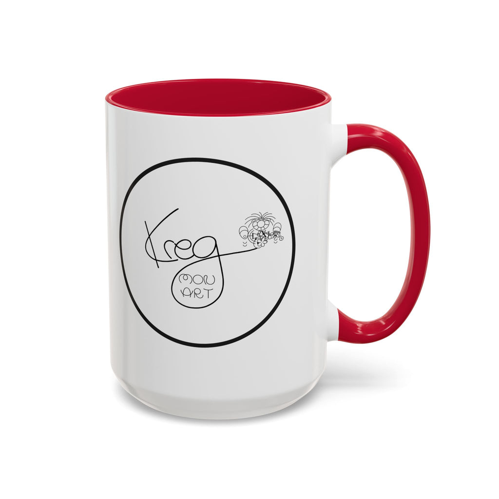KREG MON ART LOGO Colorful Mugs, 11oz 15 oz