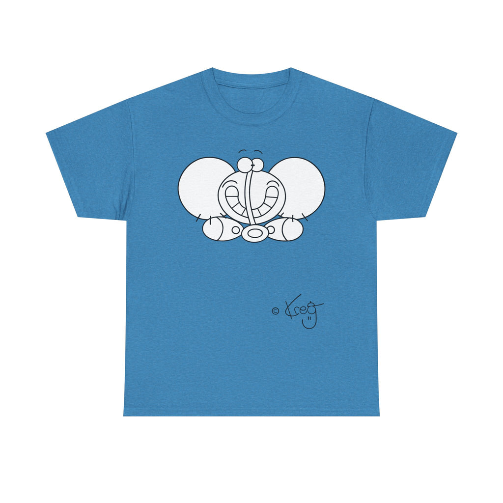 SMILE ELEPHANT,Unisex Heavy Cotton Tee