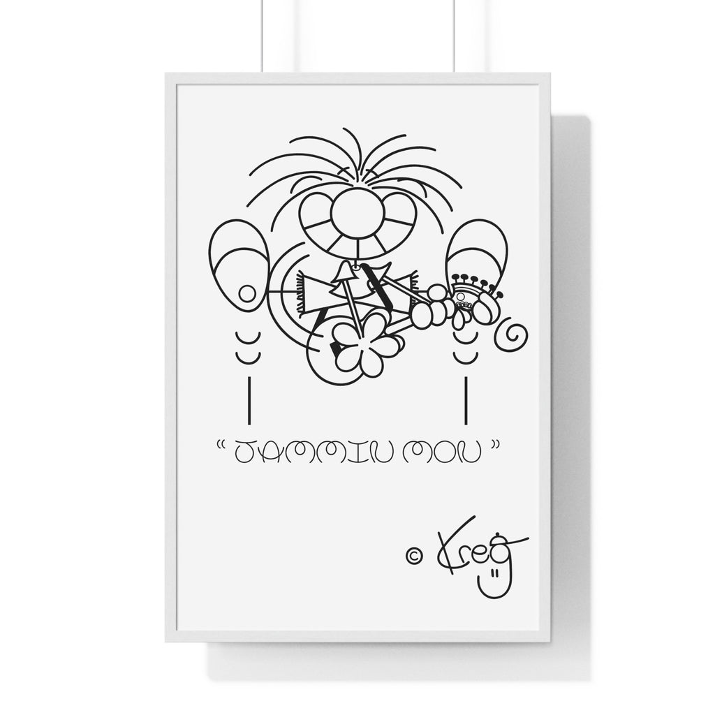 GUITAR MON JAMMIN,Premium Framed Vertical Poster