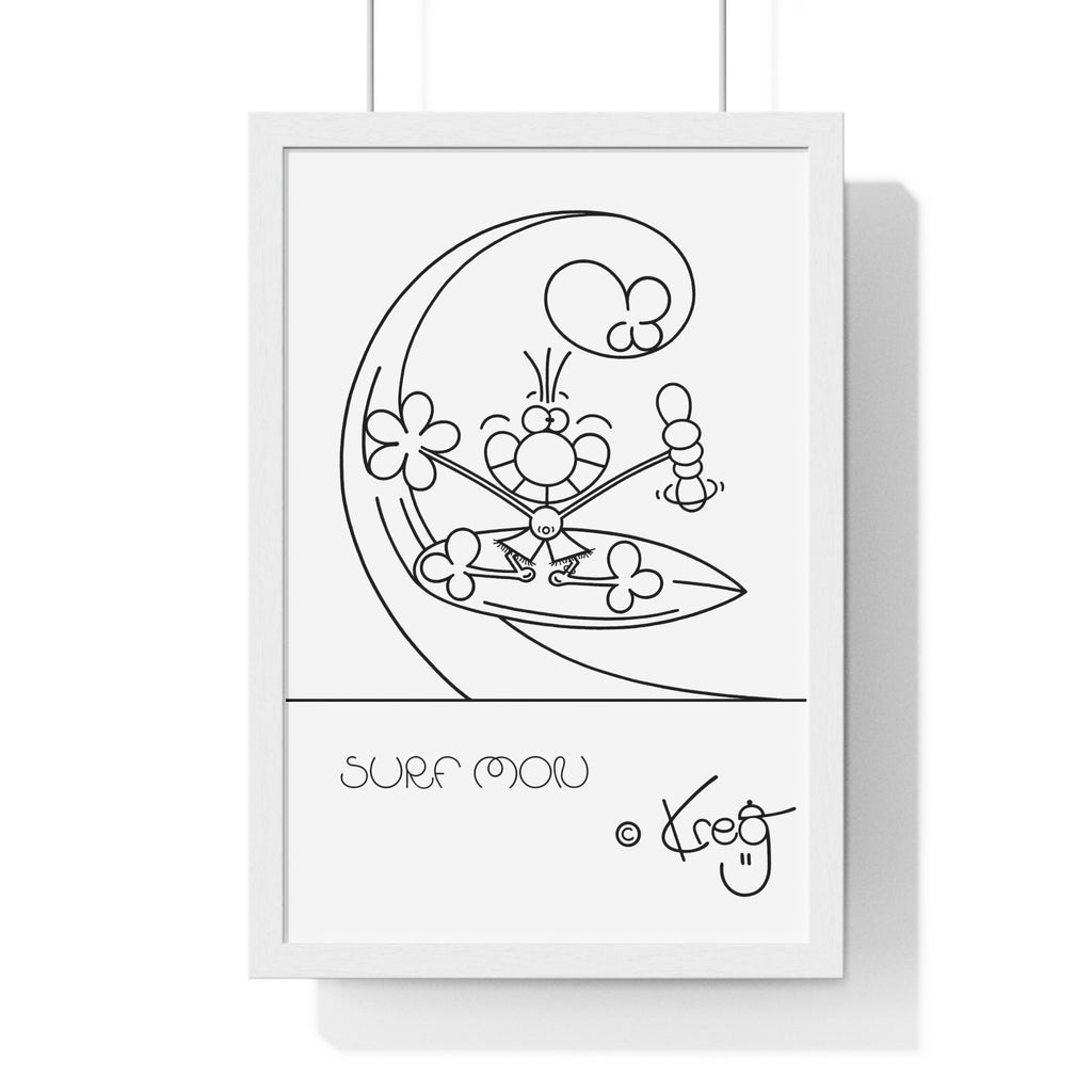 SHAKA SURFER,Premium Framed Vertical Poster