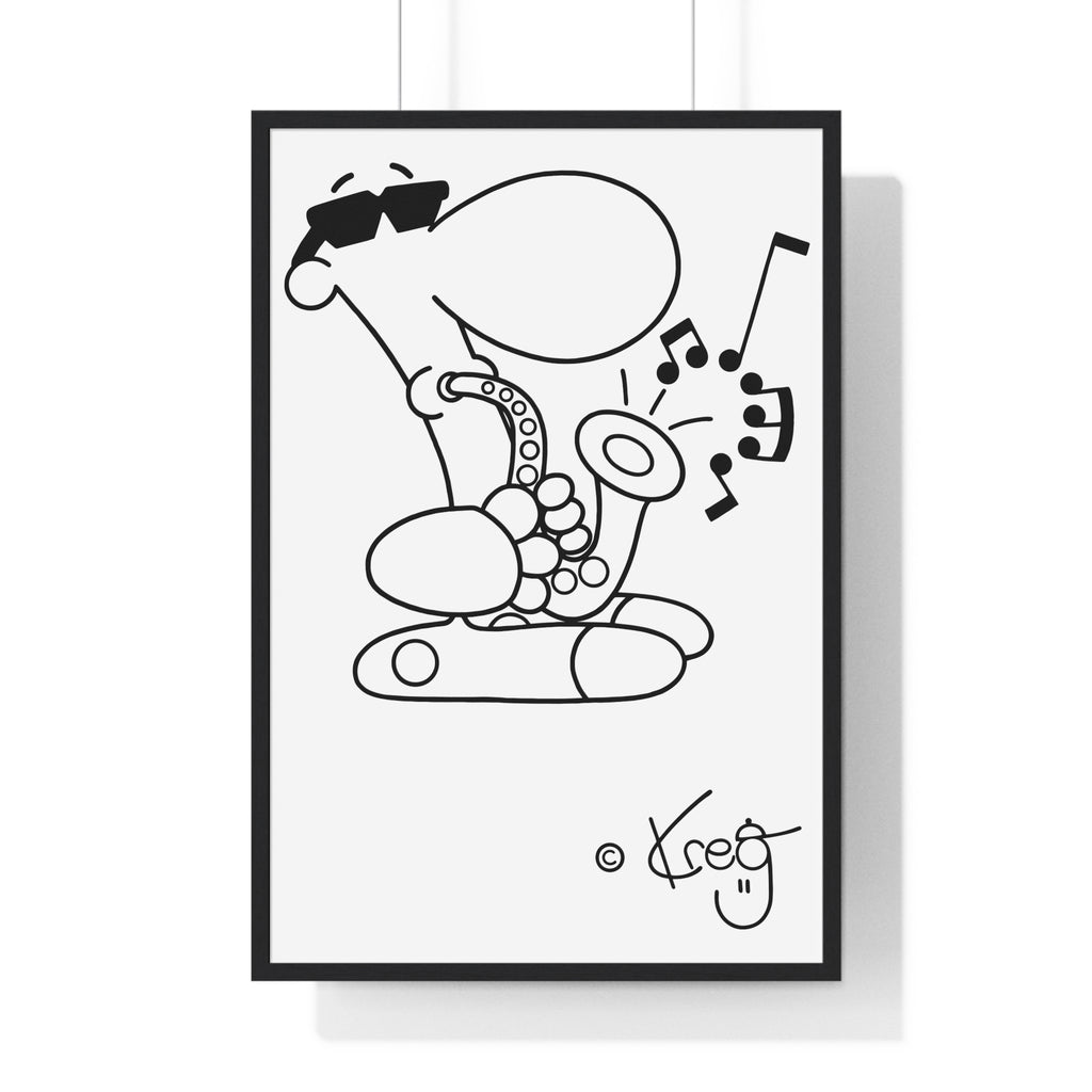 SAX DUDE,Premium Framed Vertical Poster