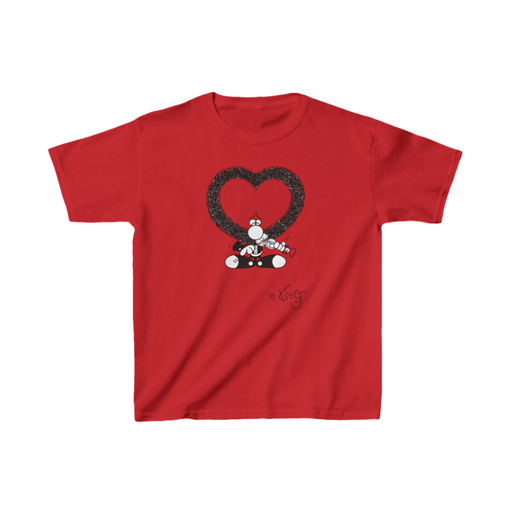 VIOLIN HEART MUSTACHE,Kids Heavy Cotton™ Tee