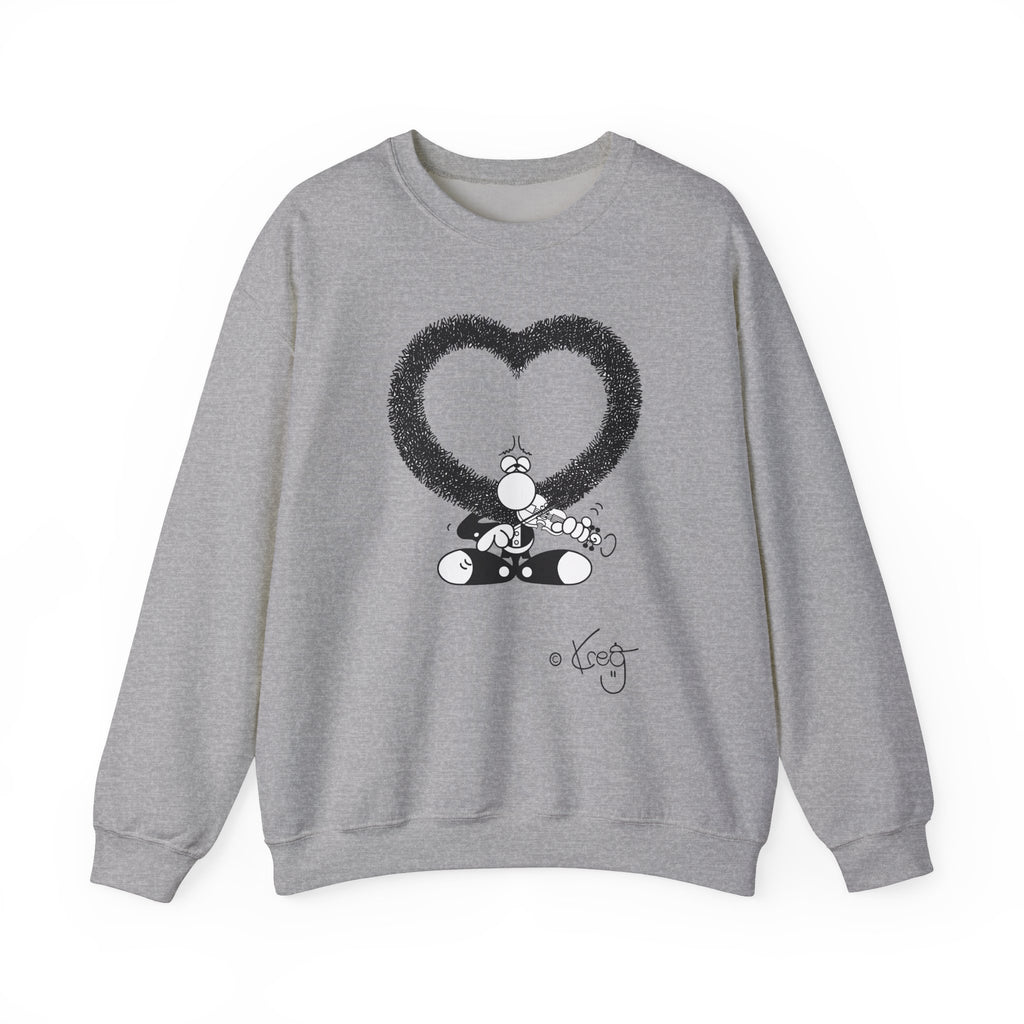 Violin Heart Mustache Unisex Heavy Blend™ Crewneck Sweatshirt