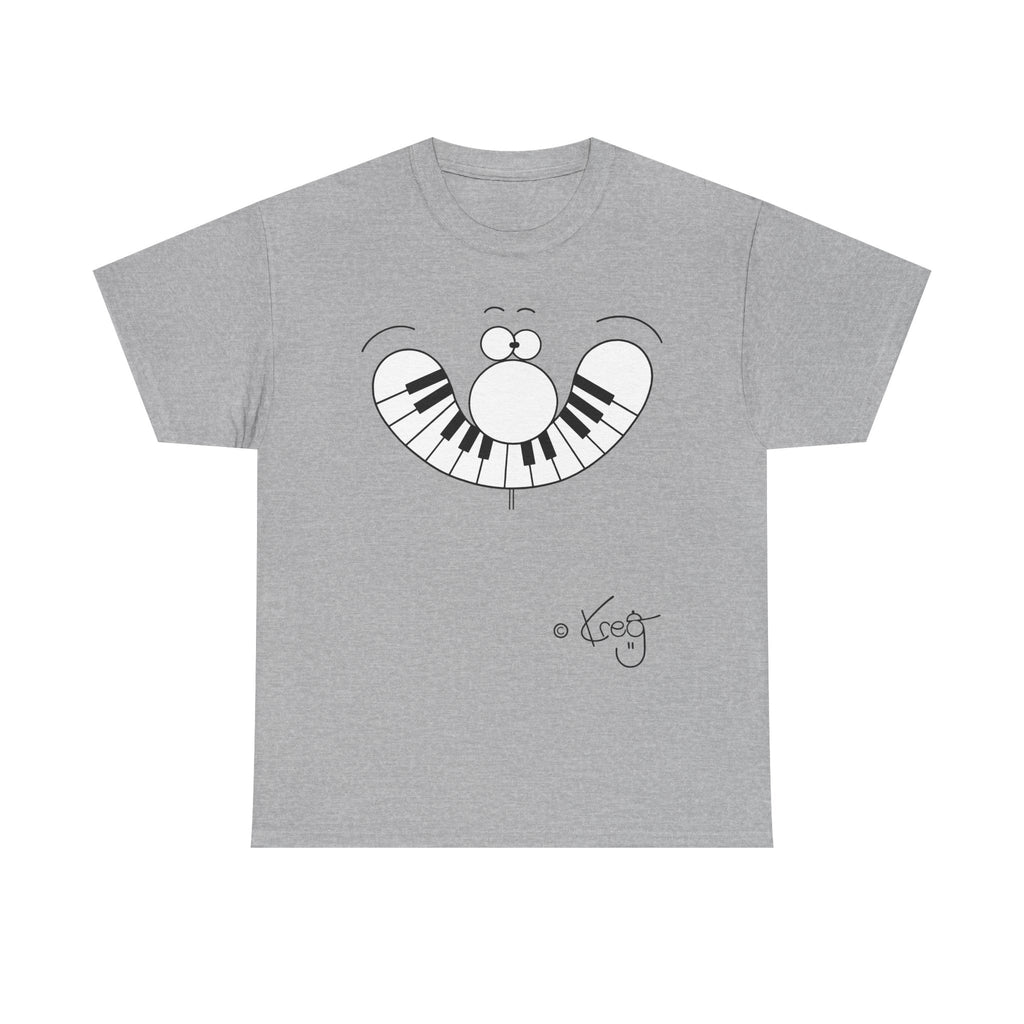 SMILE PIANO,Unisex Heavy Cotton Tee