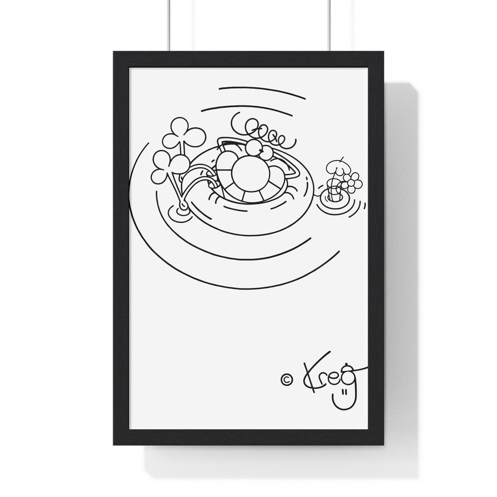 INNER TUBE DUDE,Vertical Framed Poster