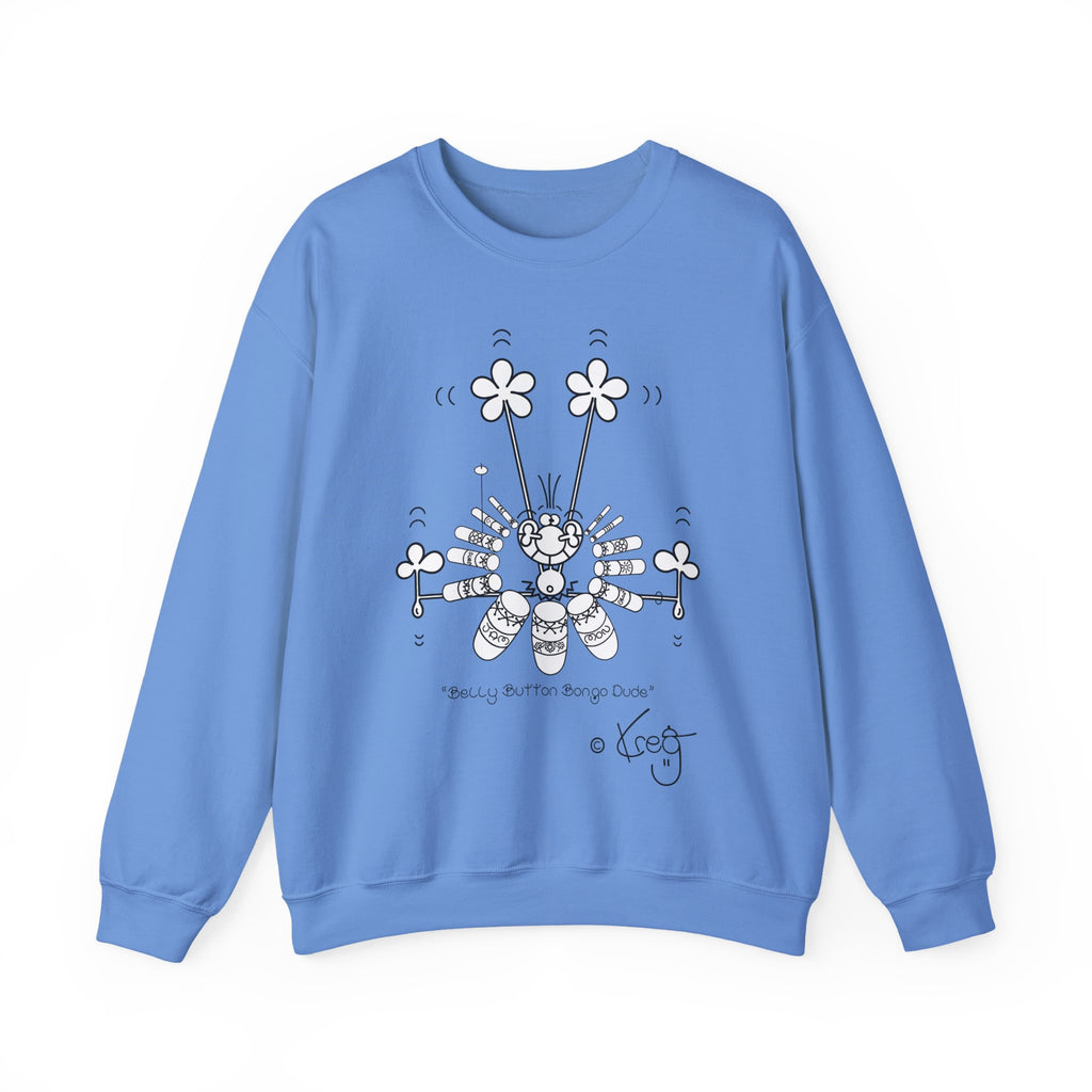 BELLY BUTTON BONGO DUDE,Unisex Heavy Blend™ Crewneck Sweatshirt