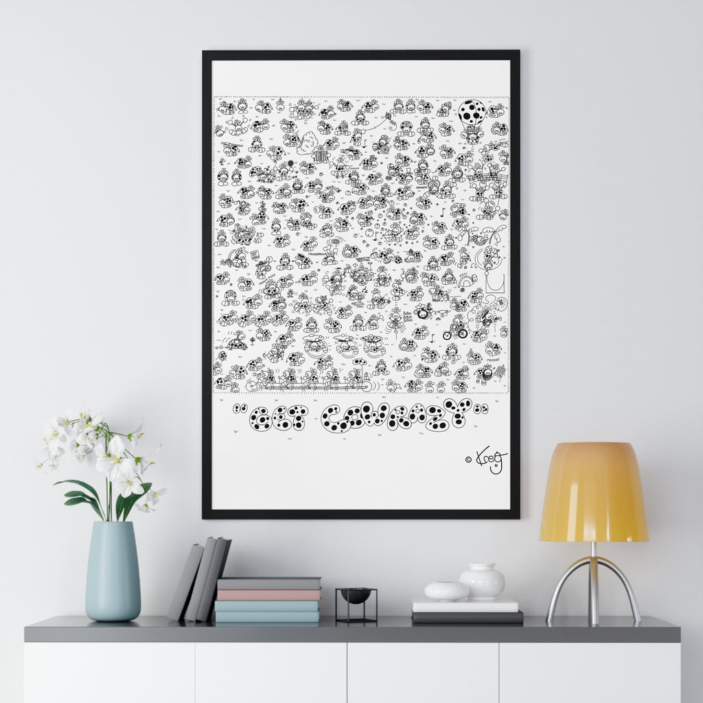 GET COWRAZY,Vertical Framed Poster