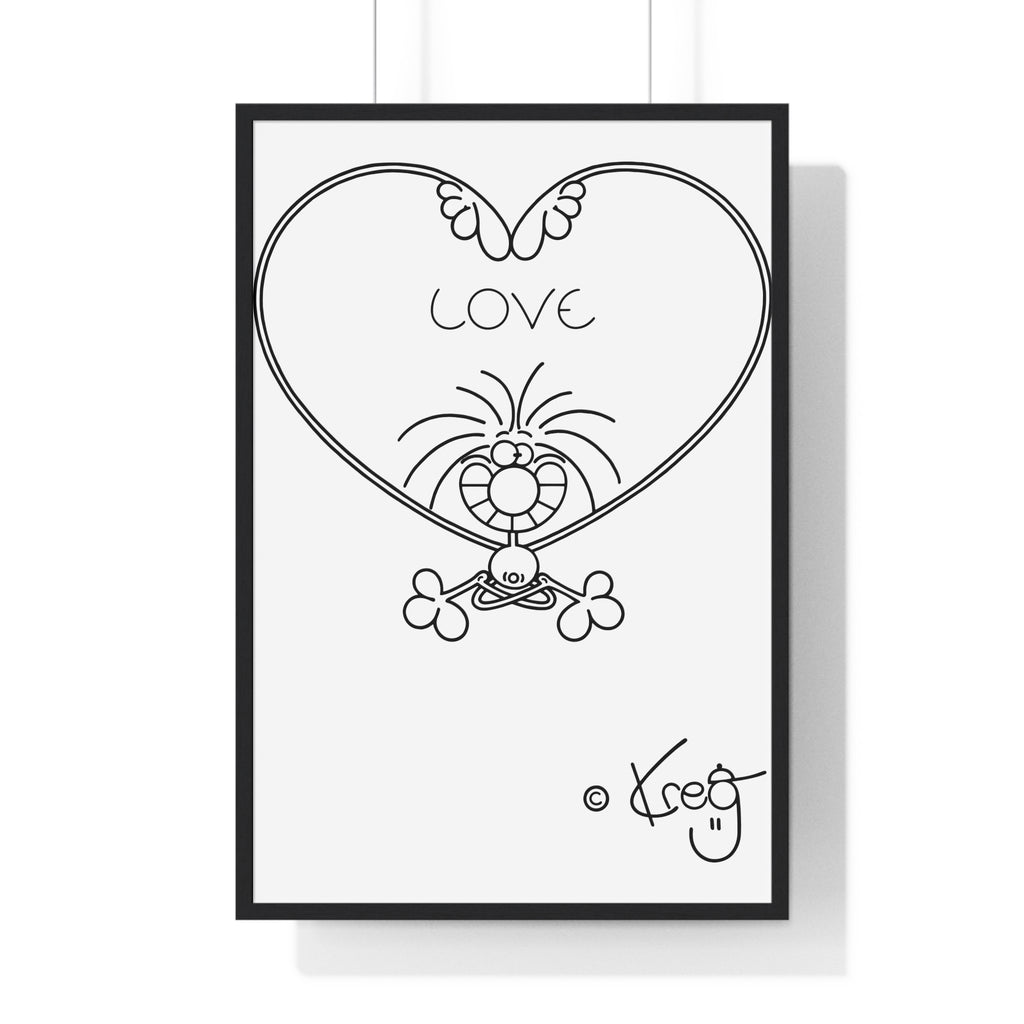 LOV YOGA,Premium Framed Vertical Poster