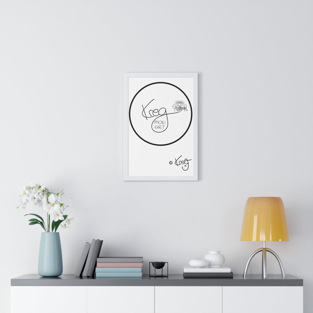 KREG MON ART LOGO,Premium Framed Vertical Poster