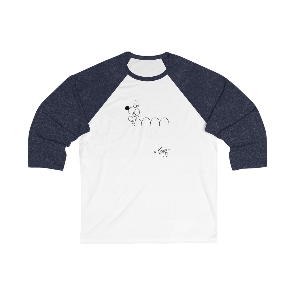 BOUNCING DOGGY,Unisex 3\4 Sleeve Baseball Tee