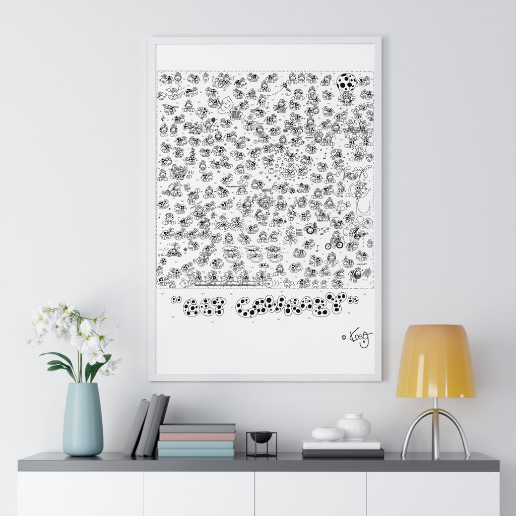 GET COWRAZY,Vertical Framed Poster