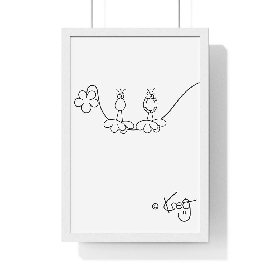 SILLY BIRDZ,Vertical Framed Poster
