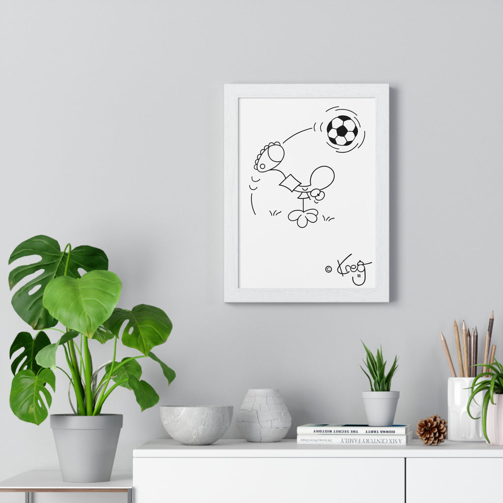 SOCCER DUDE,Vertical Framed Poster