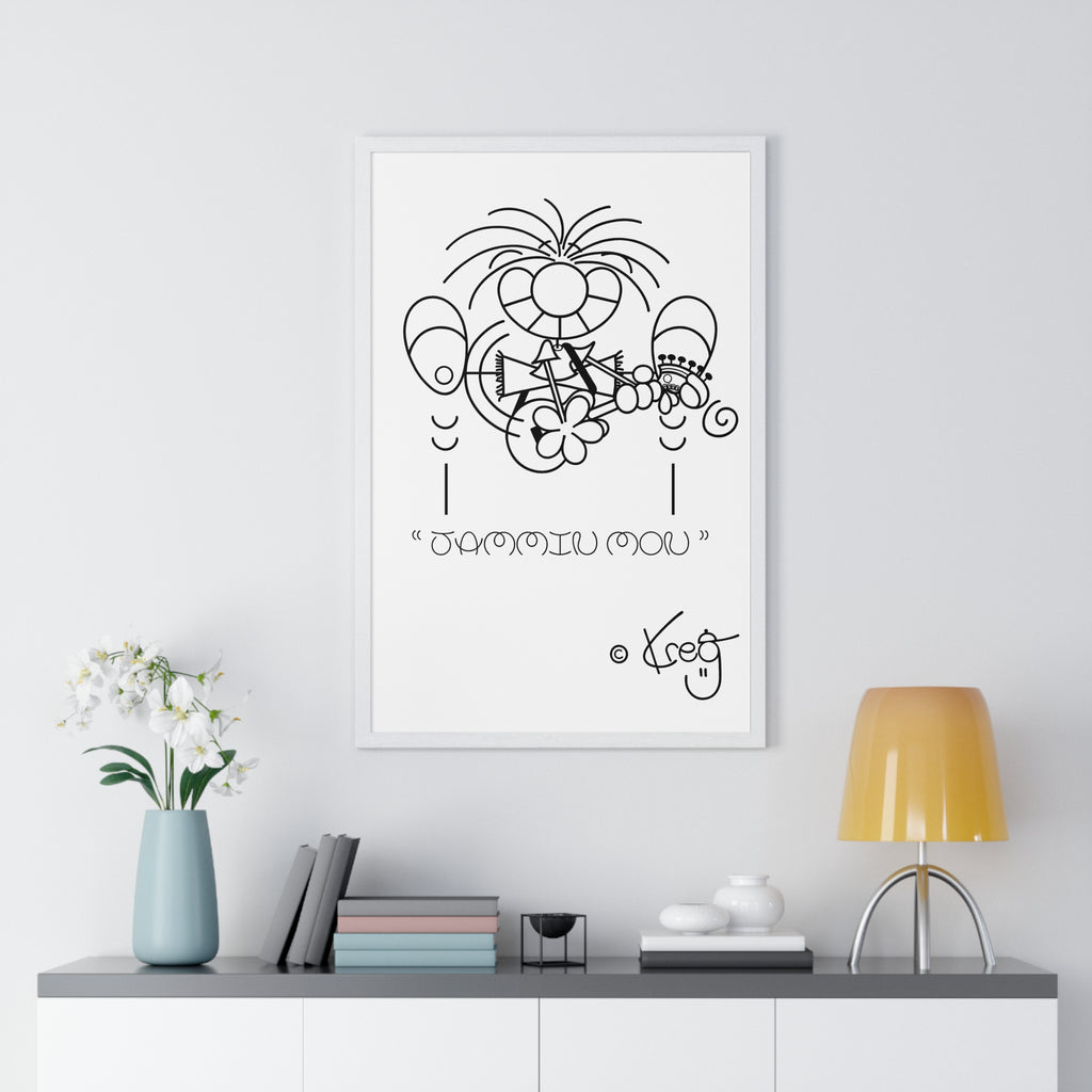 GUITAR MON JAMMIN,Premium Framed Vertical Poster