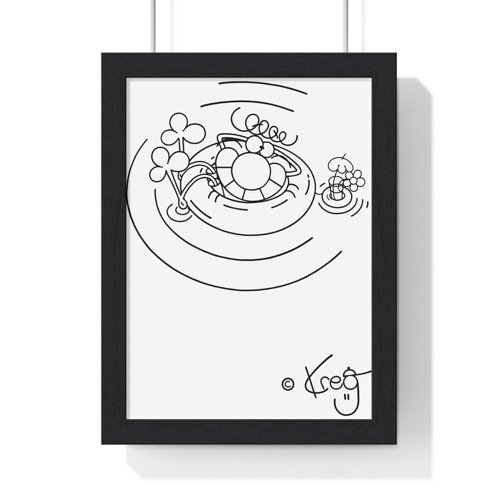 INNER TUBE DUDE,Vertical Framed Poster