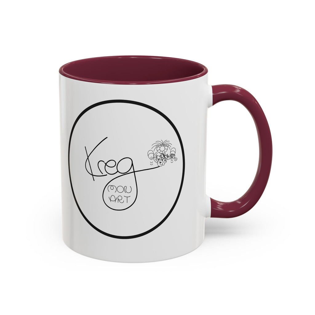 KREG MON ART LOGO Colorful Mugs, 11oz 15 oz