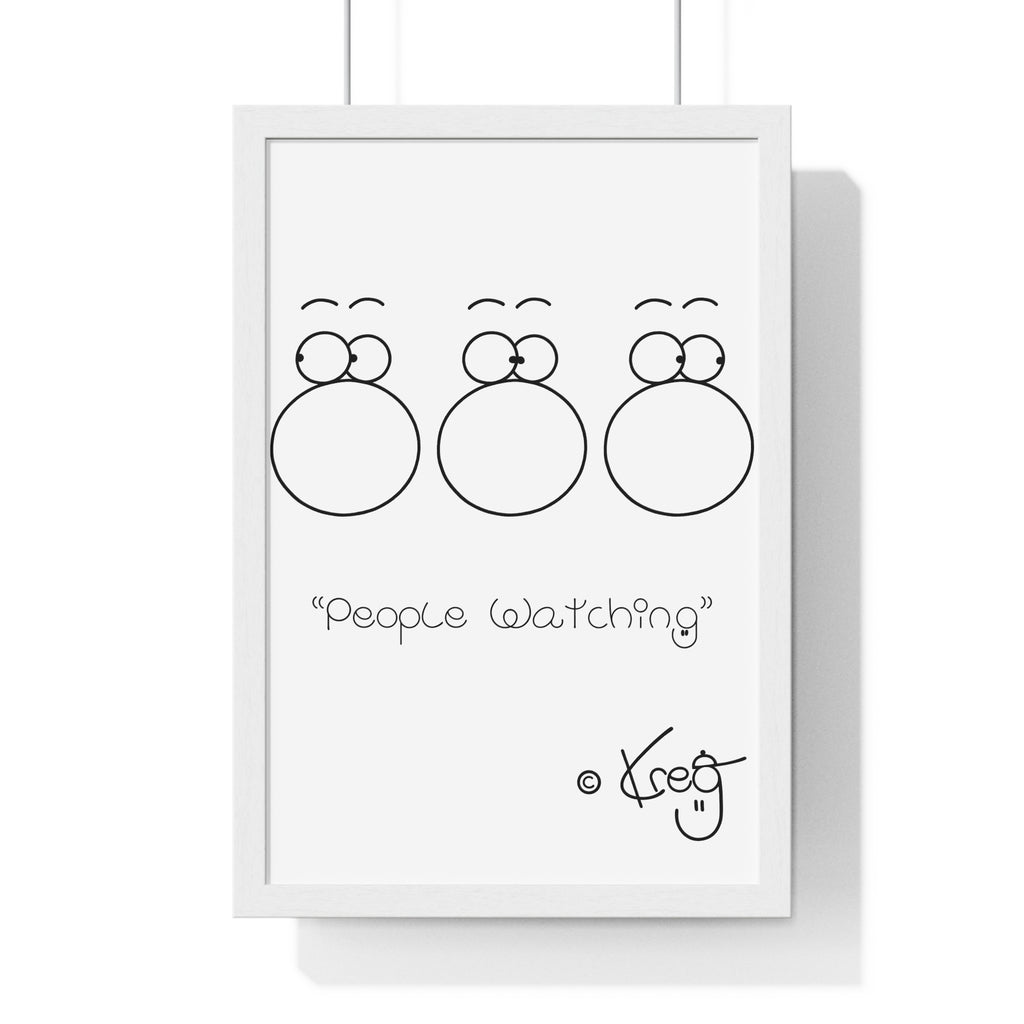 PEOPLE WATCHING,Premium Framed Vertical Poster