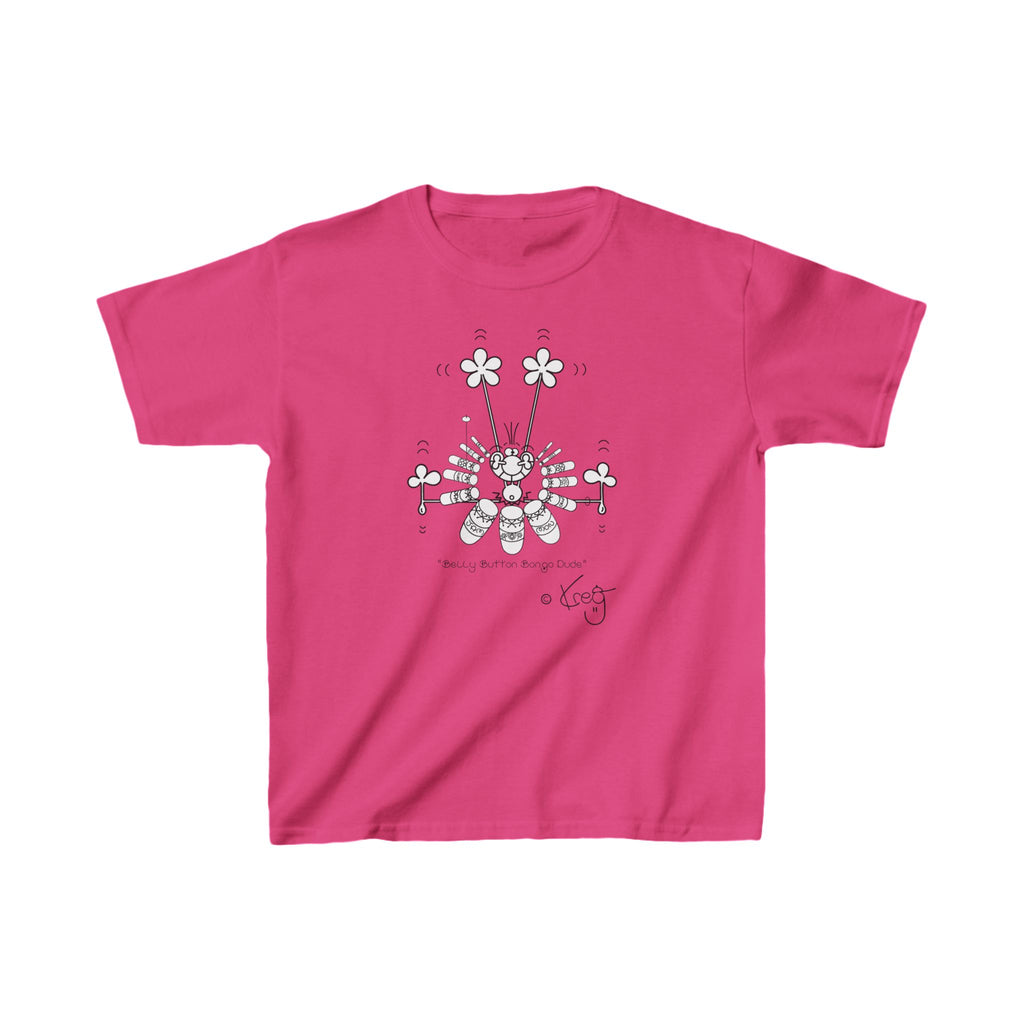 BELLY BUTTON BONGO DUDE,Kids Heavy Cotton™ Tee