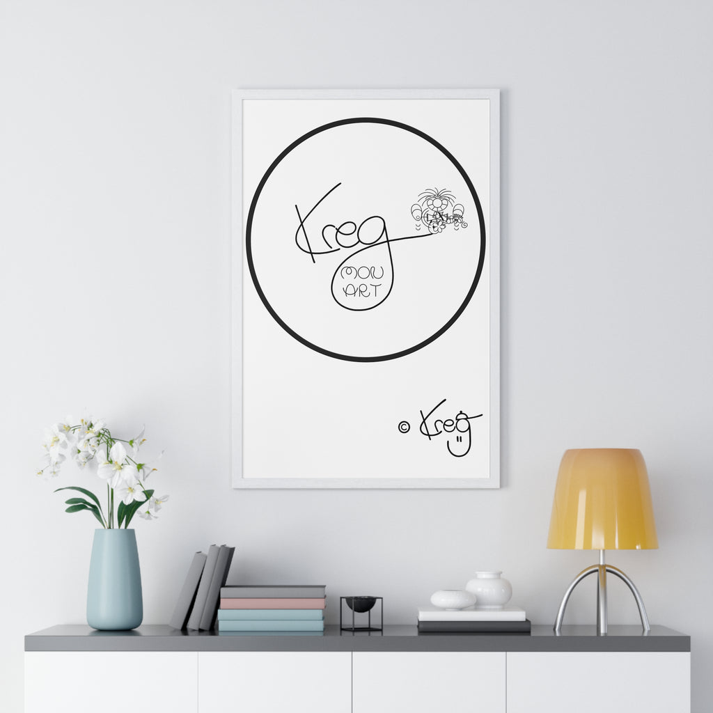 KREG MON ART LOGO,Premium Framed Vertical Poster