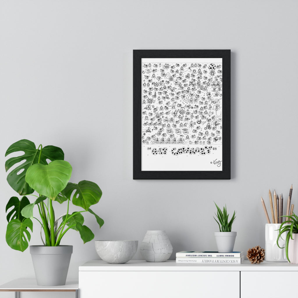 GET COWRAZY,Vertical Framed Poster