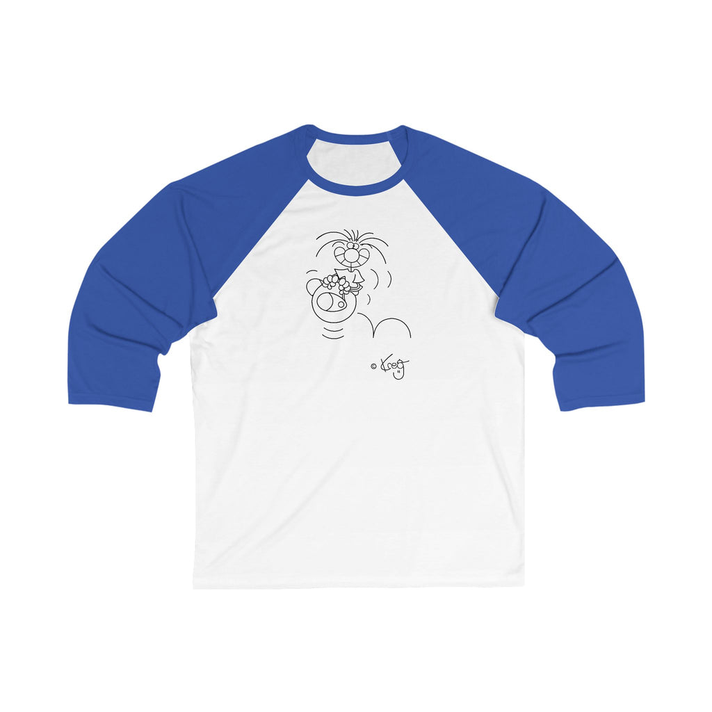 HOPPITY BALL,Unisex 3\4 Sleeve Baseball Tee