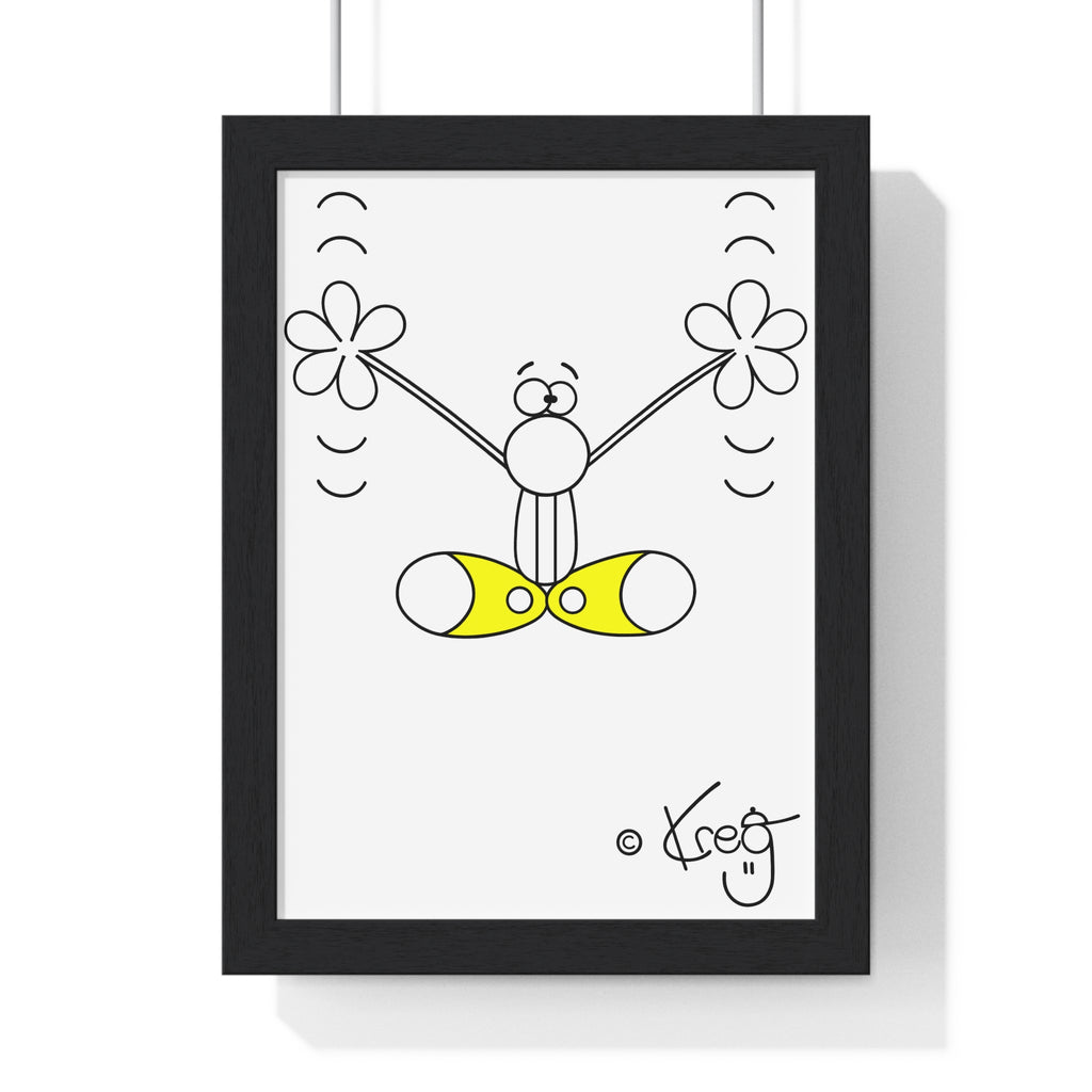 SILLY JOY ACTIVIST,Vertical Framed Poster
