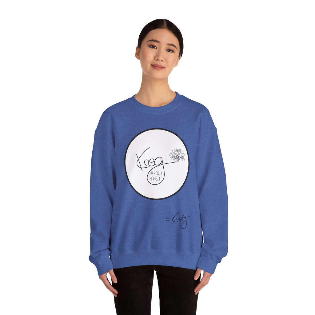 KREG MON ART LOGO,Unisex Heavy Blend™ Crewneck Sweatshirt