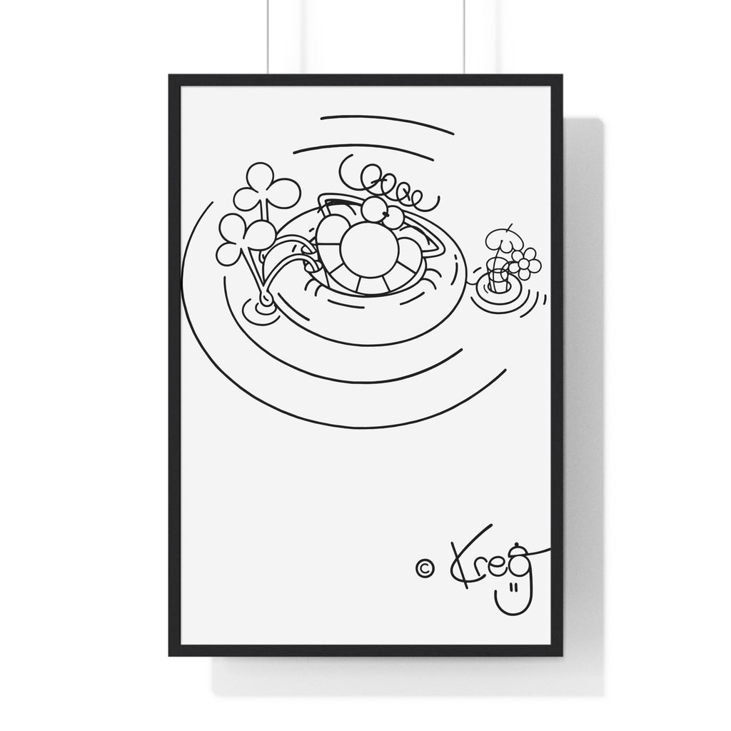 INNER TUBE DUDE,Vertical Framed Poster