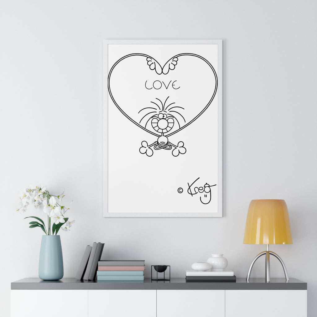 LOV YOGA,Premium Framed Vertical Poster